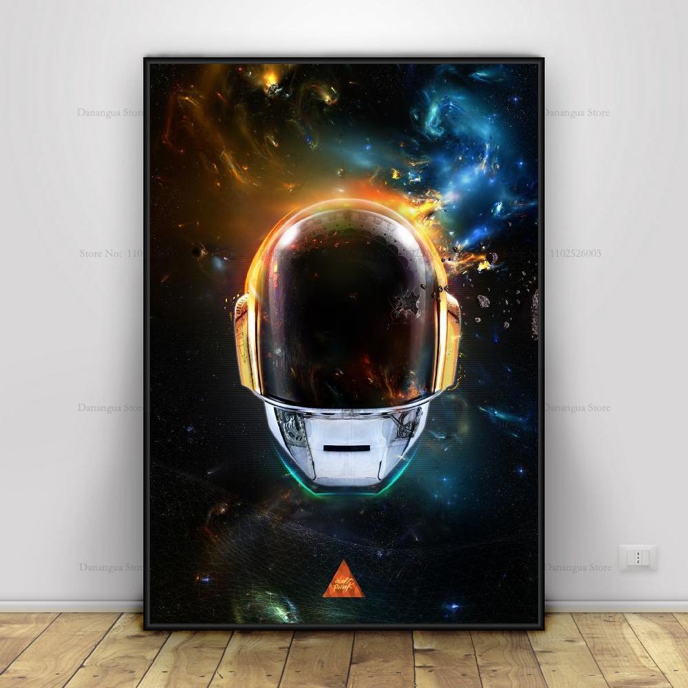 Abstrakt Daft Punk DJ Musikstjärna Konstverk Legend Moderna Affischtryck Väggkonst Canvas Målning Bild Foto Gåva Rum Heminredning