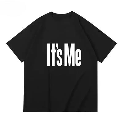 It Is Me Letter Printed T Shirt 2026 Summer Unisex Unisex Personalized New Fashion Casual Trend Short Sleeve Round Neck Tops