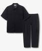 MINDBRIDGE [Set][Couture] Waffle Knit Pocket Semi-Oversized Short Sleeve Shirt Set