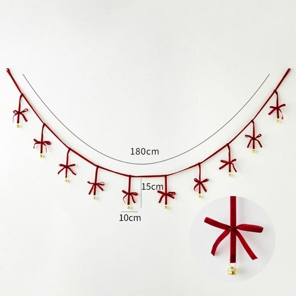 

New Home Decoration Bowknot Bell Garland DIY Creative Hanging Flags Bowknot Bell Hanging Banner Wedding Party Decor