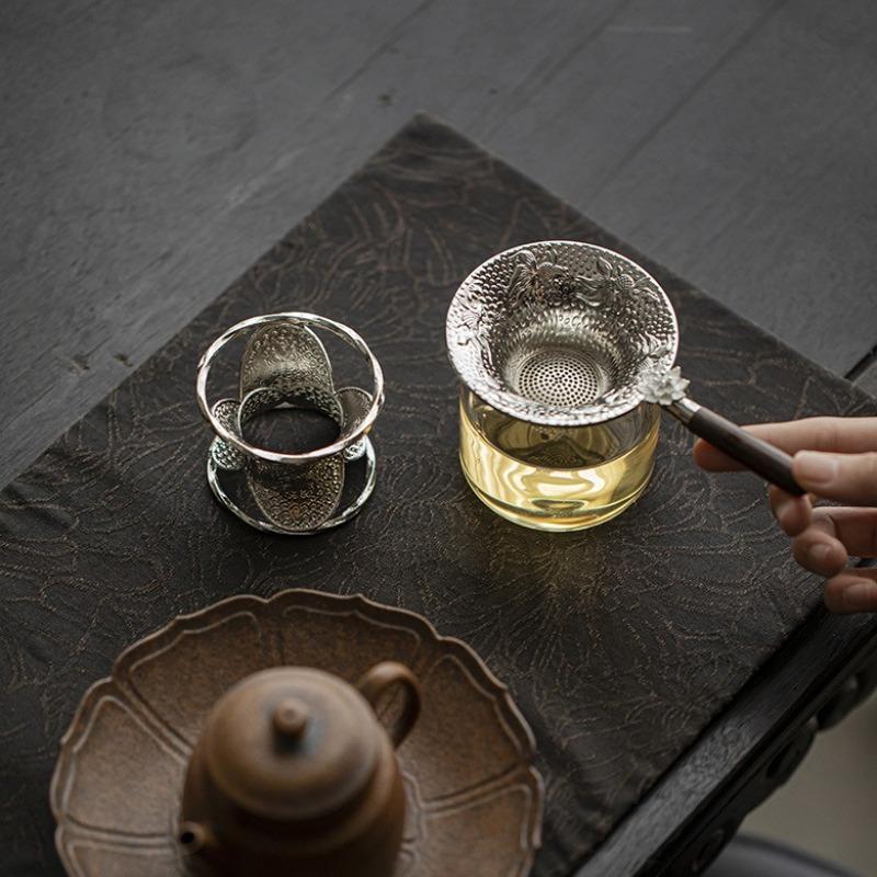 Metal Mesh Te Sil Rustfritt stål Filter Si Teware Blonder Te Drain Nyttig te Infusers Kjøkkentilbehør