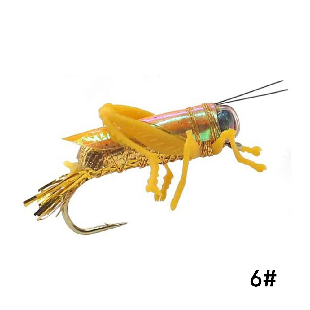 1 Stück Bionische Heuschrecke Heuschrecke Fliegenhaken Köder Insekt Schwimmend Künstlicher Köder Angelgerät Zubehör