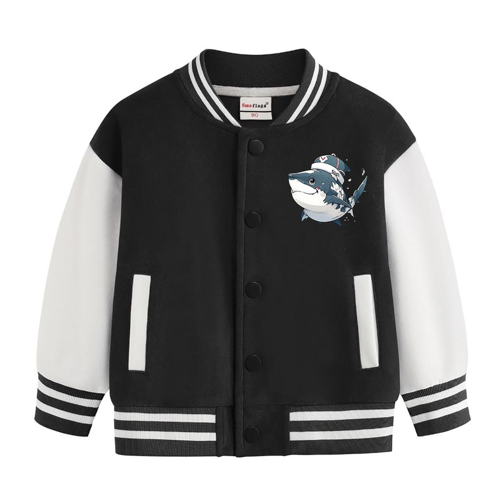 2025 Neuer Stil Jungen Fleece-gefütterte Baseballjacke für Herbst & Winter