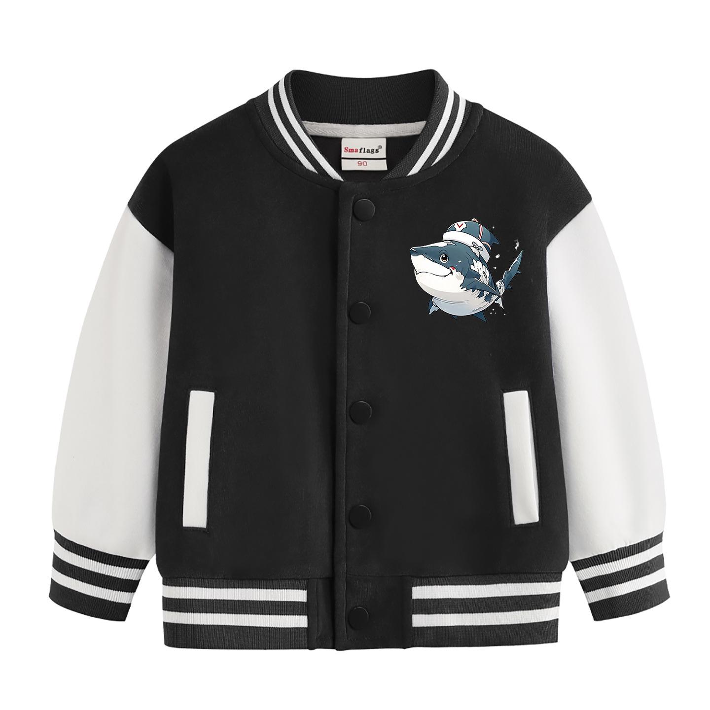 2025 New Style Boys  Fleece-Lined Baseball Jacket for Autumn & Winter 90 cm