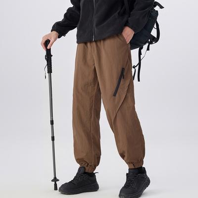 Frühling Herbst Elastischer Bund Outdoor Winddicht Wasserdicht Lässig Mode Cargohosen Herren Unifarbene Hosen