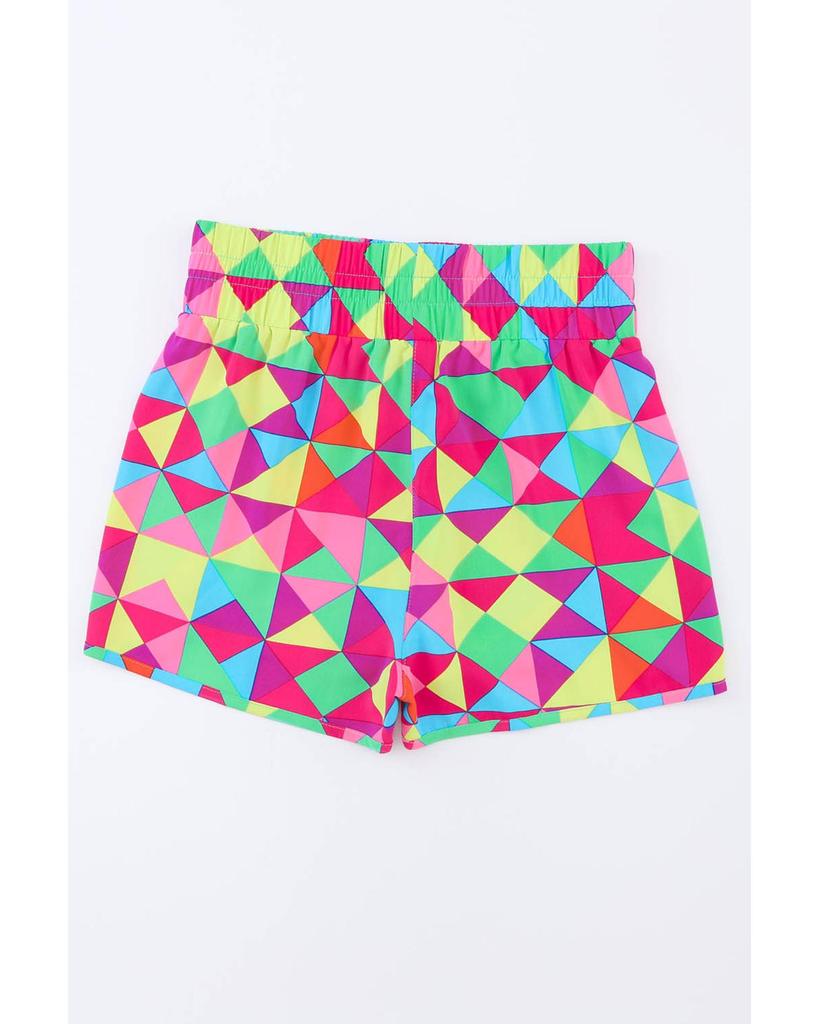Azura Exchange Geometric High Waisted Athletic Shorts