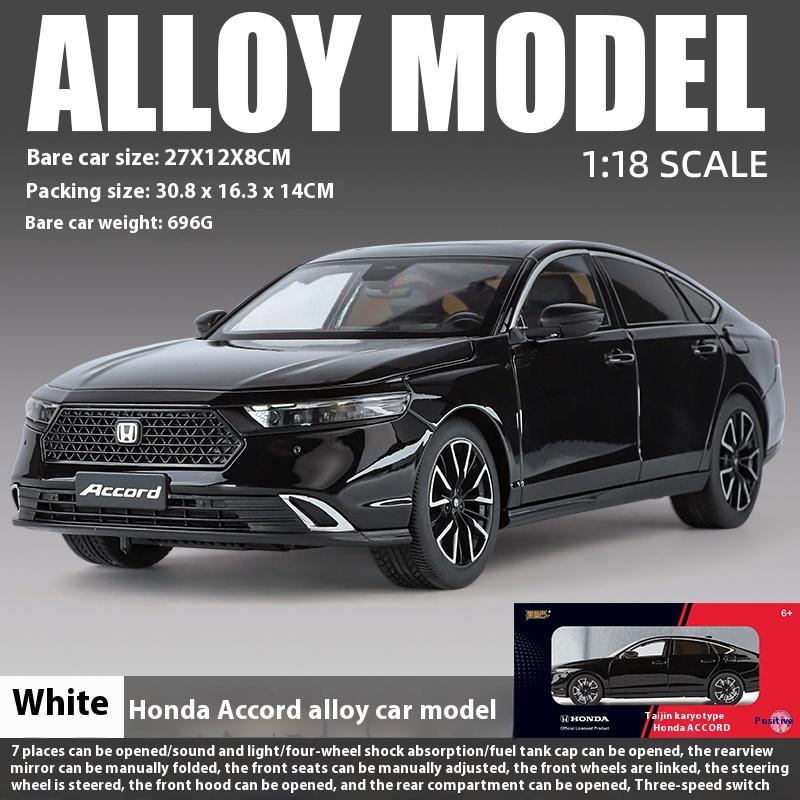 

Масштаб 1/18 HONDA ACCORD Одиннадцатый B-класс Седан Сплав Металл Литье под давлением Модель автомобиля Звук и свет Классические Коллекционные Хобби Именинник чёрный