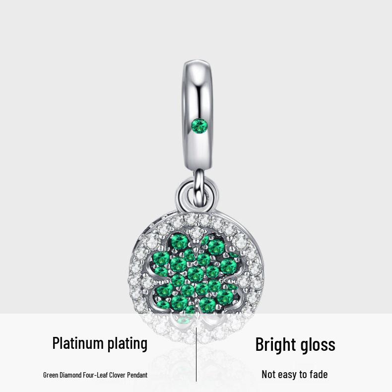 Elegant Women's S925 Sterling Silver Four-Leaf Clover Pendant - Luxury, Retro & Versatile Design
