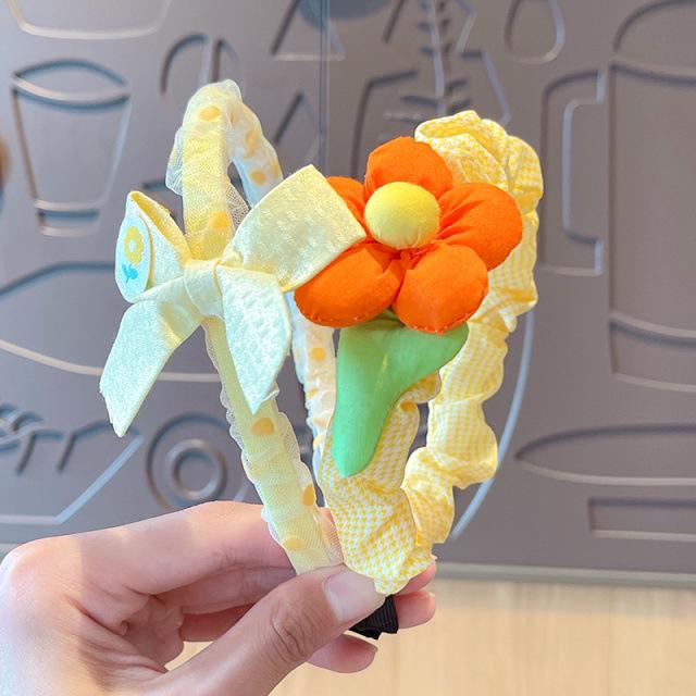 2024 Korean Green Headband & Hairpin for Girls - Trendy Douyin Style High-Value Headdress for Kids