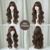 Dark Brown Big Waves Long Wig for Women - Full Bangs Voluminous Full Cap, Heat Style Trim Ready, Natural Realistic Daily