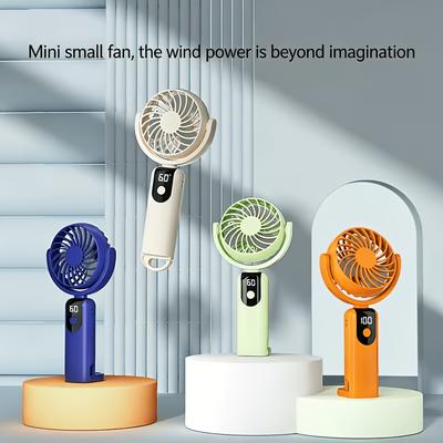 Portable USB Charging Mini Fan 6-Speed High-Speed Electric Fan for Summer Camping Outdoor