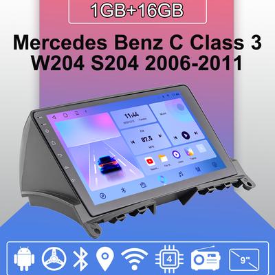 Car Radio Android Auto Carplay For Mercedes Benz C Class 3 W204 S204 2006-2011 Multimedia Player Head Unit Stereo GPS Navigation BT WIFI 1+16GB