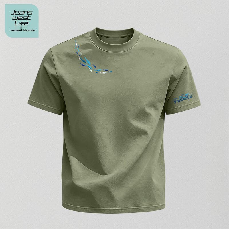JEANSWEST LIFE Men s Relaxed Fit Cotton T-Shirt L