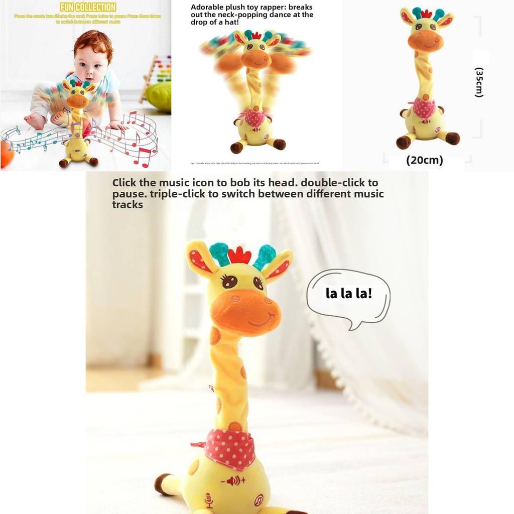 Singing Giraffe Plush Toy With Talking Motion For Kids Gift