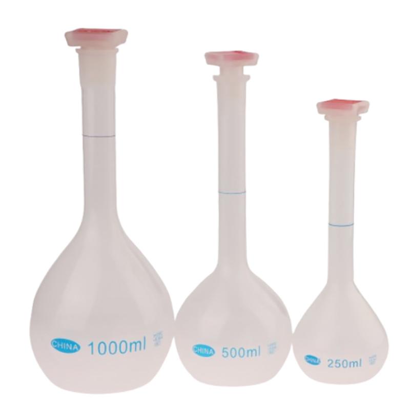 25/50/100/250/500/1000 ml målekolbe med propp lang hals målekolbe gradert flaske for test laboratorieforsyninger