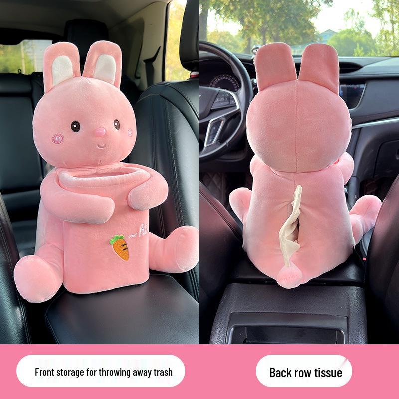 Creative Car Armrest: Two-in-One Tissue Holder & Trash Can - Cute Car Interior Decoration