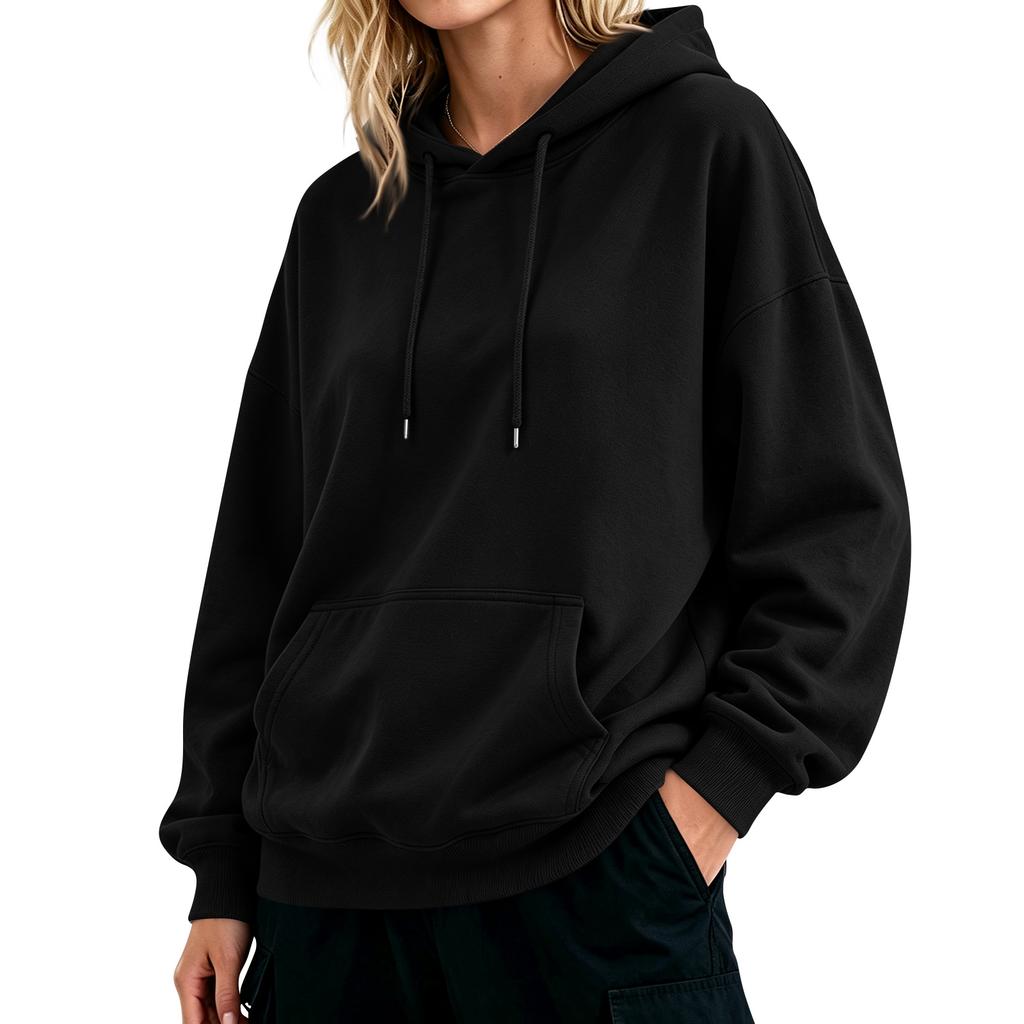 Felpa con cappuccio da donna a vestibilità larga con, Felpa sportiva colorata per sport e abbigliamento casual