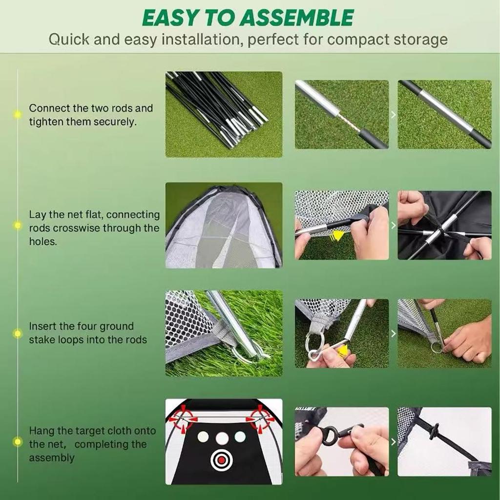 Durable Golfing Net for Backyard Driving Swing Outdoor, 10x7FT Practice Hitting Nets Easy to Install, Gifts for Golfing Lovers