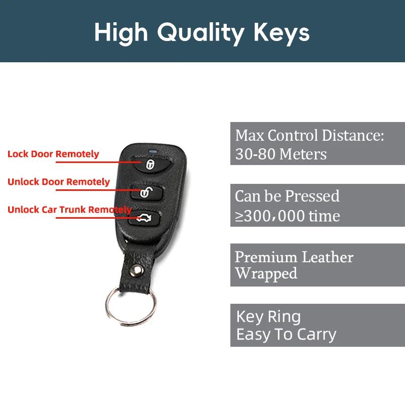 

Hippcron Car Lock Door Remote Control Entry System Car Central Control Lock With 4 Door Lock Actuator 12V Universal