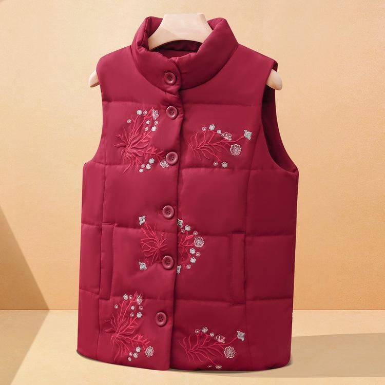 

New Winter Vest Thickened Middle-aged and Elderly Clothes for Mothers Women s Horse Clip Grandma Warm Winter Shoulders L