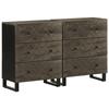 VidaXL Buffets 2 Pcs Black 60x33x75 Cm Solid Mango Wood, Storage Furniture, Kitchen Storage Furniture, Furniture 3309998