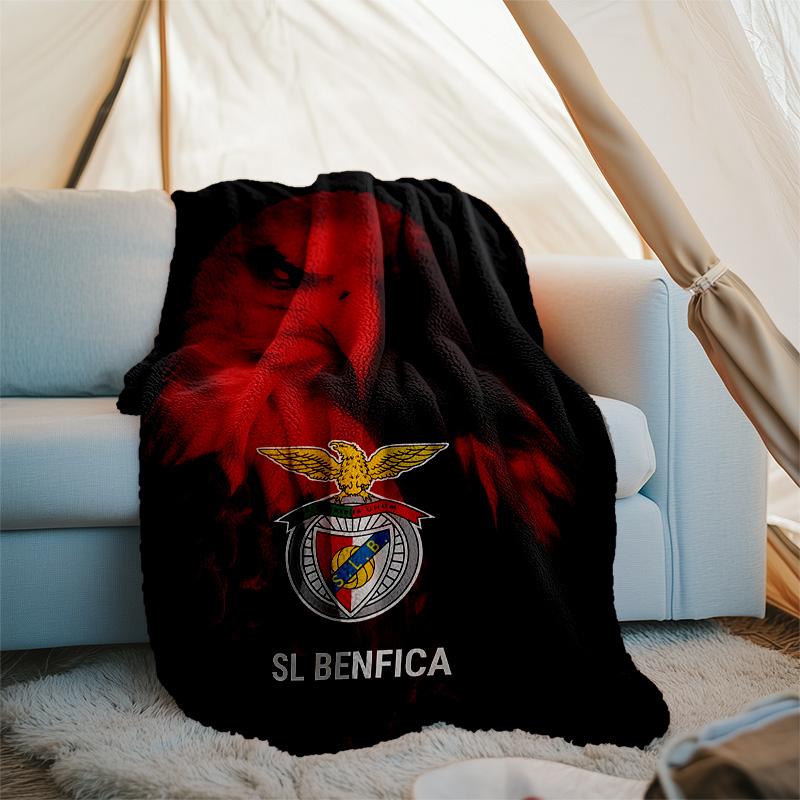 1pc B-Benfica Theme Blanket - Digital Print, Polyester, Cozy for All Seasons, Perfect for Outdoor, and Travel