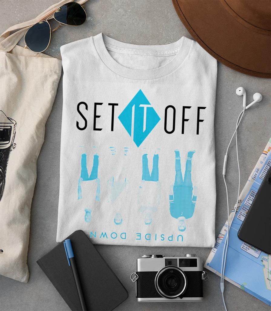 Set It Off band white T-shirt Unisex short sleeve 2F488