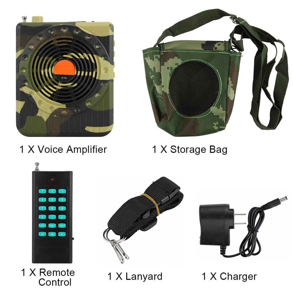 E67 Hunting Decoy Calls Electronic Bird Caller Camouflage Outdoor 35W 100-240V Electric Hunting Decoy Speaker MP3 Speaker Remote Controller Kit