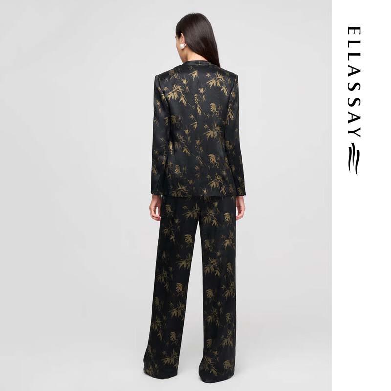 ELLASSAY Women's Acetate Bamboo Print Pants