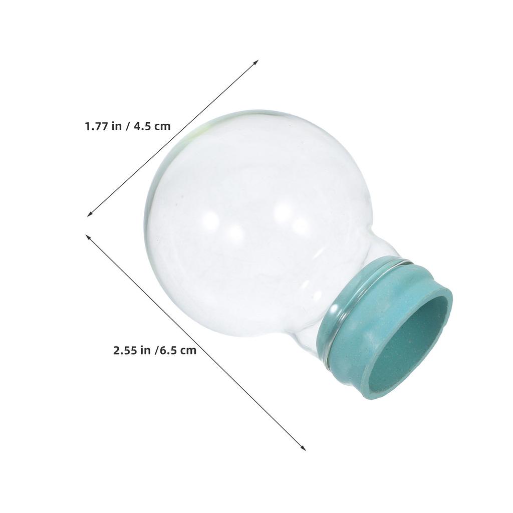 3PCS DIY Clear Water Globe 45mm Empty Glass Dome Jar  Fillable Christmas Snow Globe with Rubber Cap for Wedding Home Store Decor