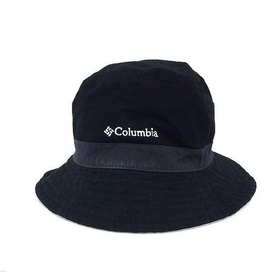 Used Columbia Bucket Hat Reversible Outdoor Leisure Camping Hat Black Greige /FT3