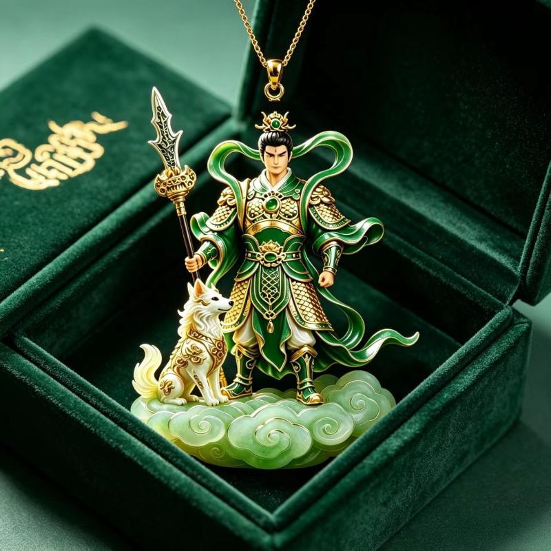 Chinese Style Nine-Tailed Fox Enamel Pendant Necklace Creative Mythology Design Fashion Jewelry For Women Thanksgiving Gift