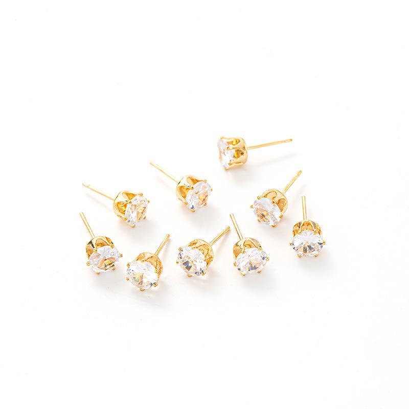 Zircon Stud Earrings, Earneedle Claws, Drills With Hanging Accessories Diy Handmade Versatile Earrings Materials