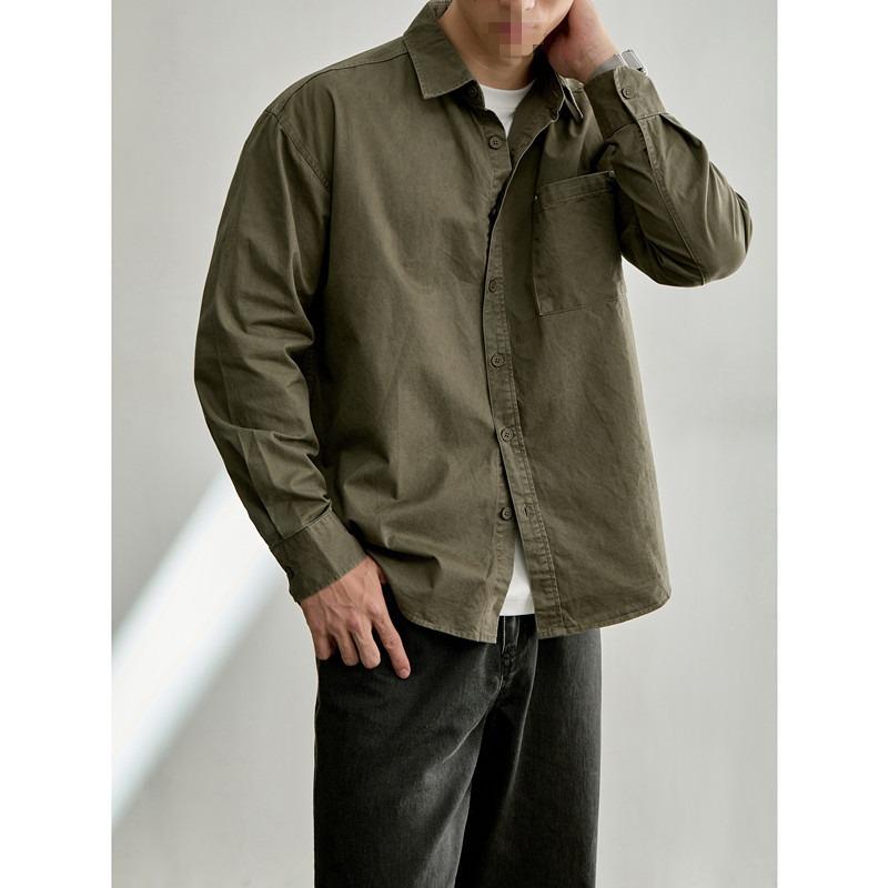 Men Long Sleeve Turn Down Collar Cowhide Pattern American Western Loose Shirt