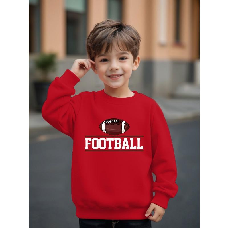 Kids Sweatshirt American Football Themed Print - Crewneck Sweatshirt - Sporty Casual Trendy Fashion 110