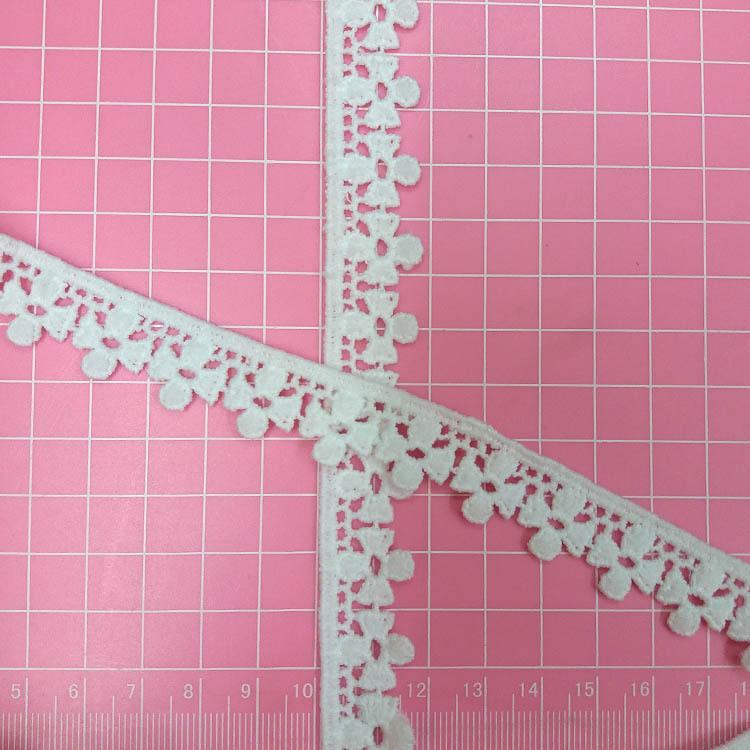 Unilateral Milk Silk Lace Home Textiles Clothing Accessories Curtain Lace Water Soluble Embroidery Lace Wide Lace Trim