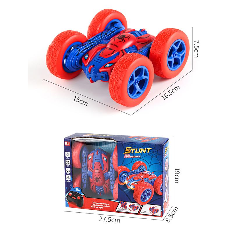 360D Rotation Double Sided Rolling Wireless Remote Control Car Childrens Stunt Climbing Light Deformation Racing USB Charge Toys