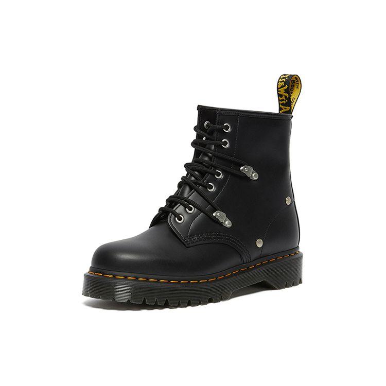 Dr. Martens 1460 Couro Moda Simples Botas Curtas de Cano Médio Botas Unissex Preto 26959001