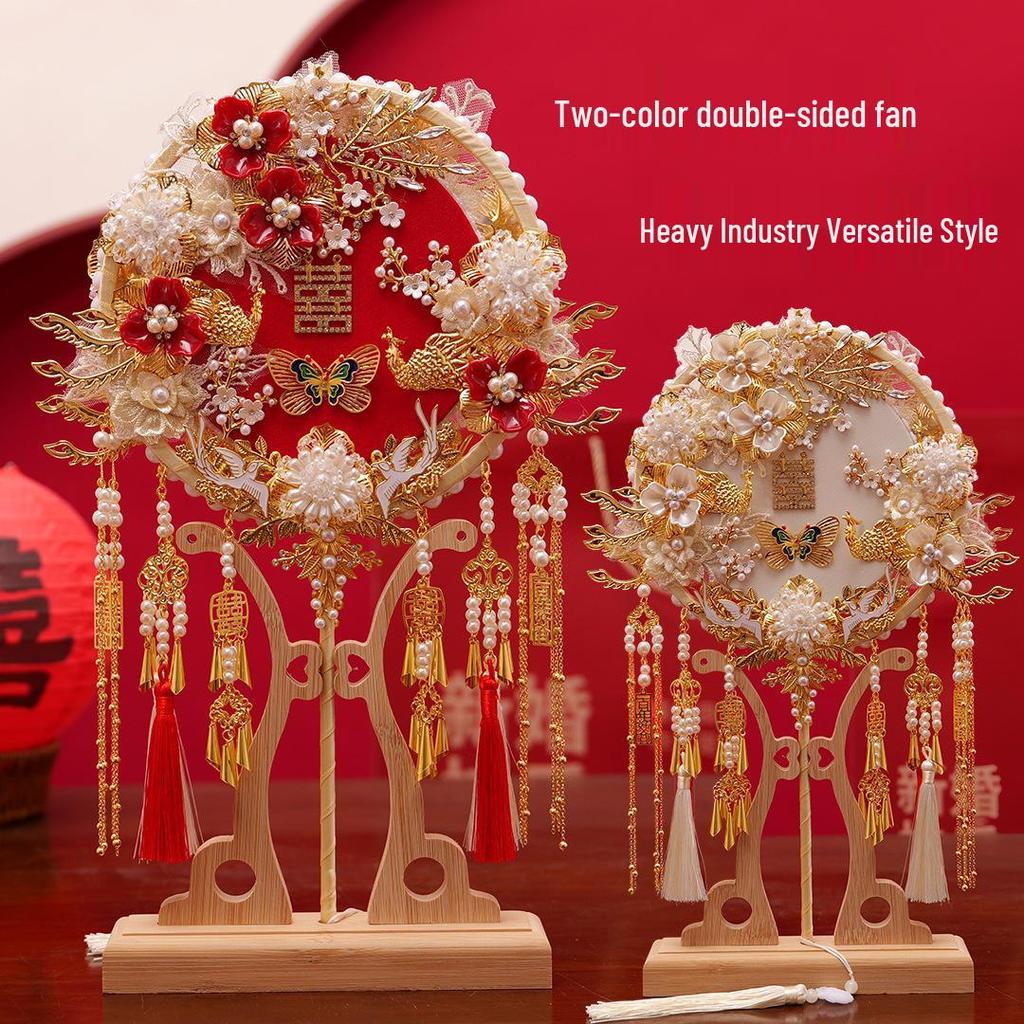 Handmade DIY Chinese Bride Fan Gift for Friend's Wedding