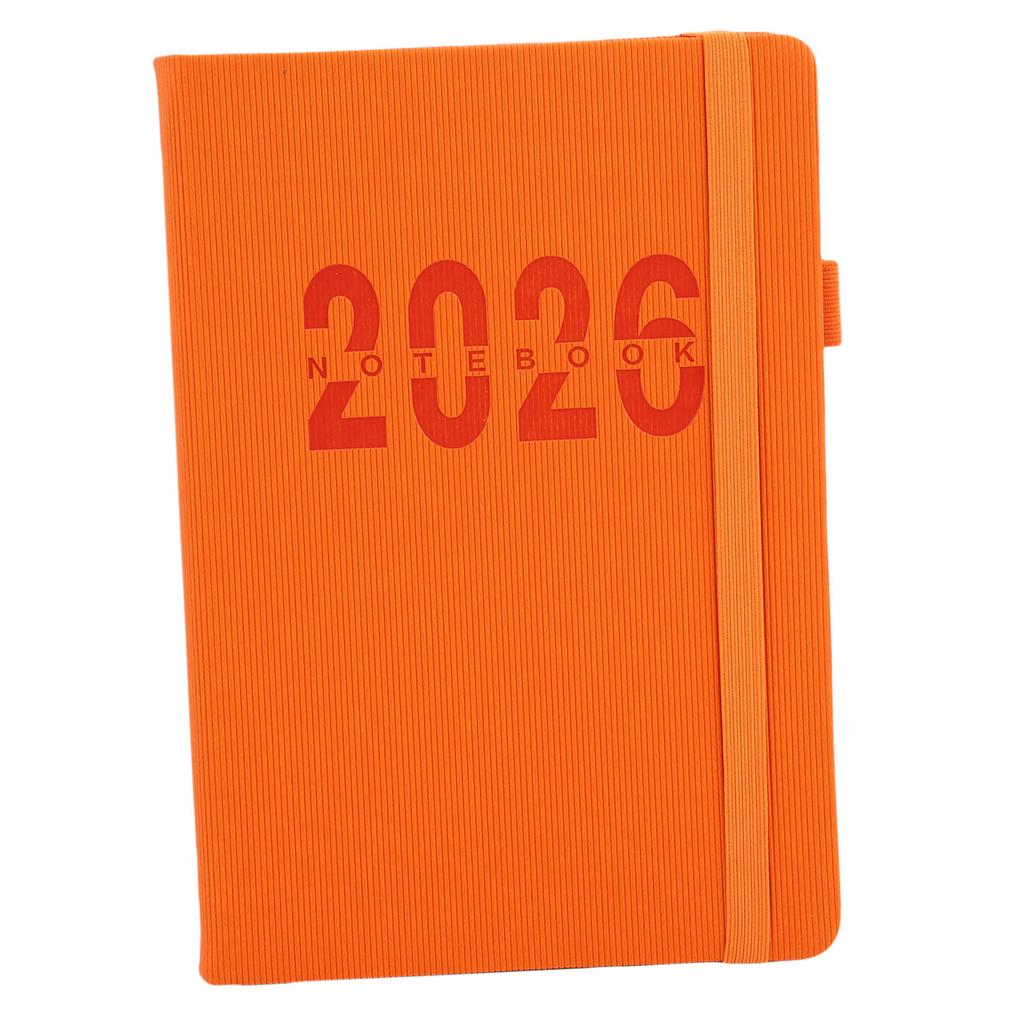 Denní plánovač 2026 Hodinový diář s koženým obalem Roční kalendář Stránka se seznamem adres Každodenní poznámkový blok