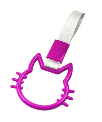 HTharros Car Hanging Leather Cat Shaped Interior Accessories Cat Violet Car Handrail Decoration Dress