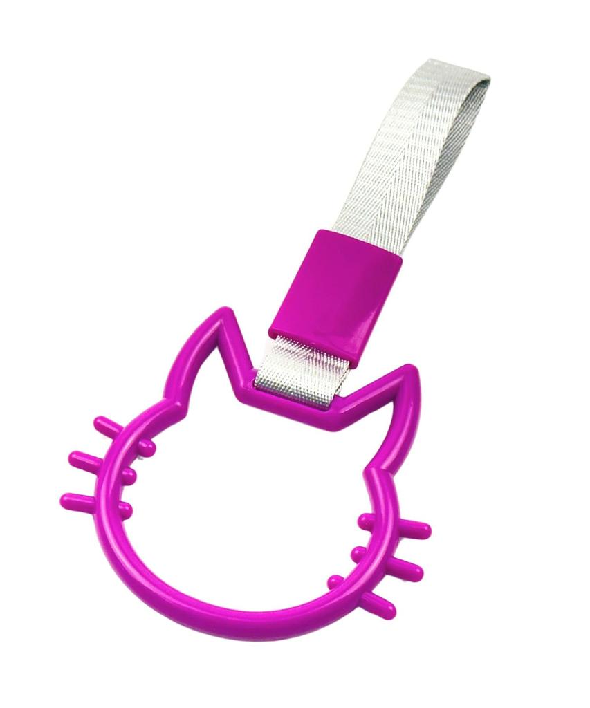 HTharros Car Hanging Leather Cat Shaped Interior Accessories Cat Violet Car Handrail Decoration Dress