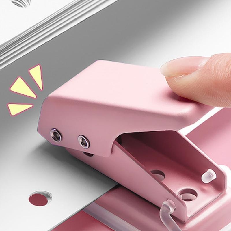 Multifunctional Single Hole Punch 6mm Round Hole Punch Single Hole Punch Handheld Punching Pliers for Office School