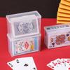 Playing Card Transparent Plastic Storage Box ID Card and Business Card Holder Case Durable Portable Card Collectible Container