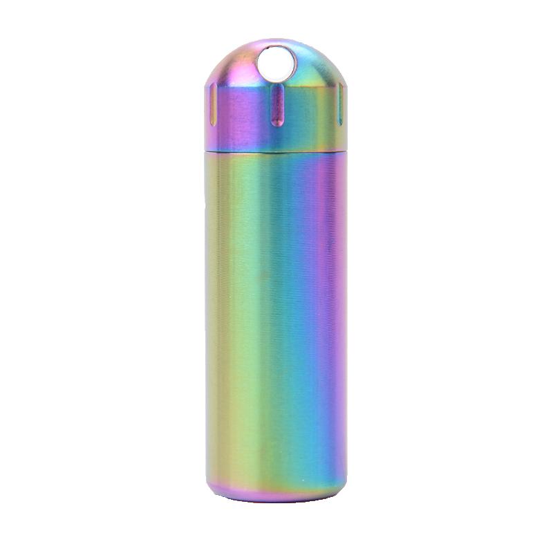 Tragbare Wasserdichte Kapsel CNC Metall Dichtungsflasche Mini Edelstahl EDC Überlebens Pillendose Haus Camping Werkzeug für den täglichen Gebrauch