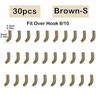 30x Carp Fishing Accessories Hook Kickers Line Aligner Size S/M/L/XL/XXL Fit For Shank Hook 1/2/4/6/8/10 Hair Rigs Tackle