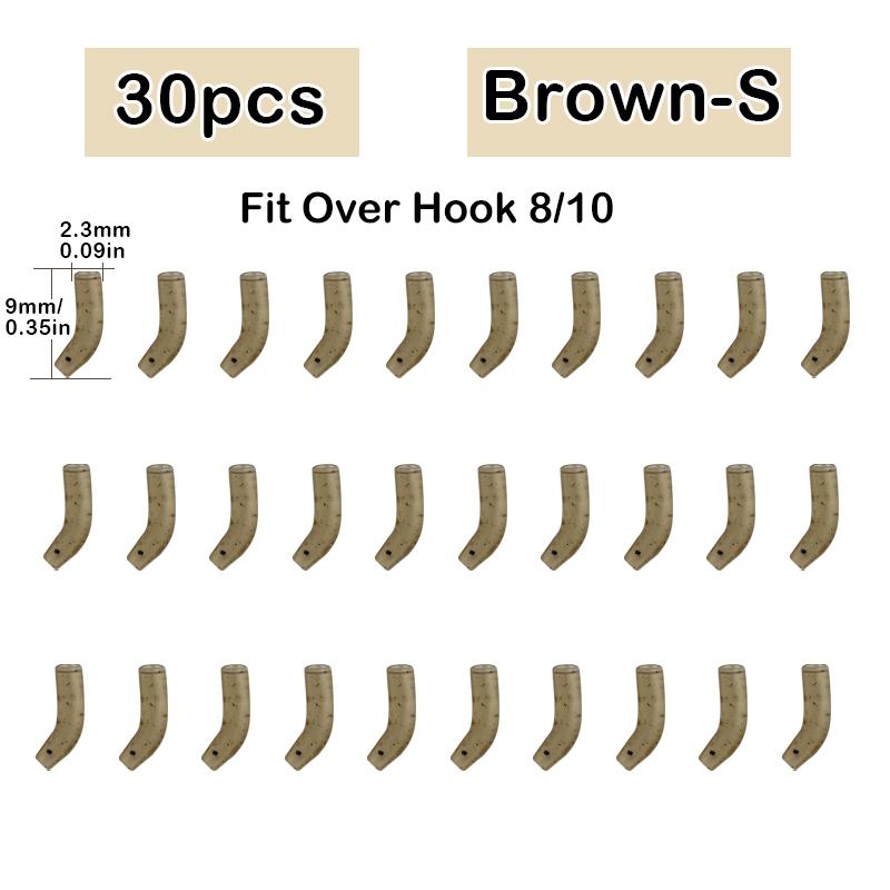 30x Carp Fishing Accessories Hook Kickers Line Aligner Size S/M/L/XL/XXL Fit For Shank Hook 1/2/4/6/8/10 Hair Rigs Tackle