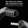 Universal Bicycle Lock Mountain Bike 5 Digit Password Lock Anti-Theft Portable Security Steel Chain Motorcycle Password Lock