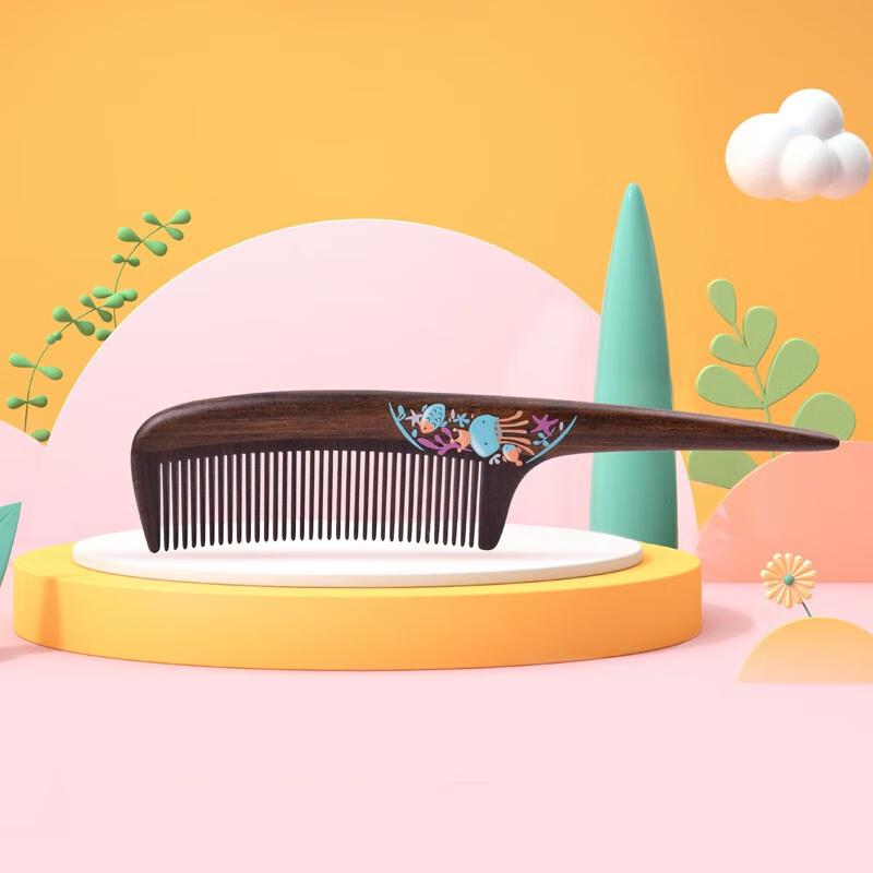 Tan Mujiang Children's Sea Rhyme Girl's Hair Comb
