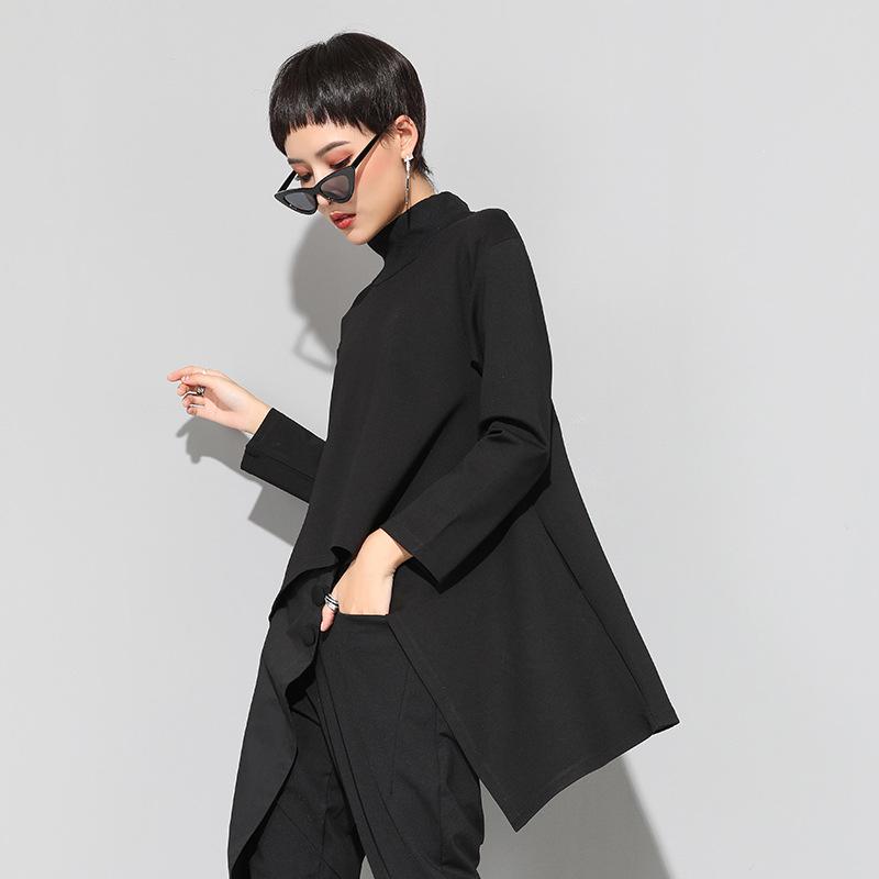 European & American Trendy Women's Slimming Long-Back Shirt - Autumn/Winter Versatile Style